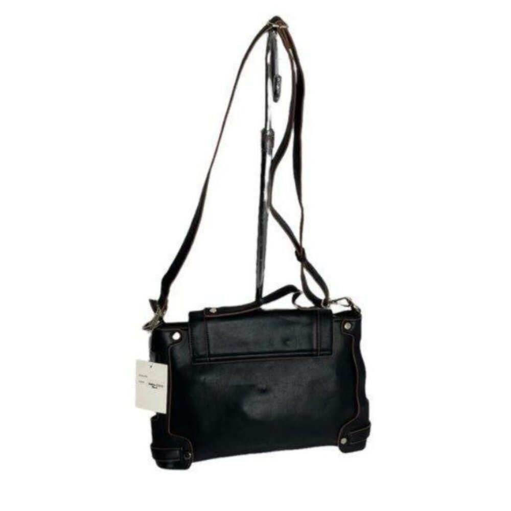 Millie Bianco Black Faux Leather Crossbody Messenger Bag Joslyn - Picture 4 of 9
